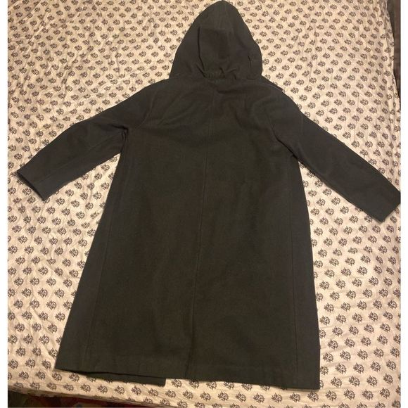 Vintage CBV Karlskrona Swedish Military Grey  Wool Hooded Coat Overcoat 40 - Picture 3 of 16